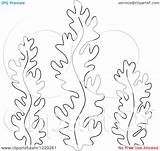 Seaweed Coloring Pages Clipart Outlined Illustration Royalty Vector Bannykh Alex Getcolorings Printable Color sketch template