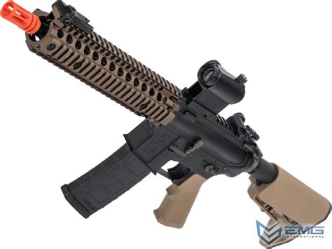 emg custom built colt licensed  sopmod block  airsoft aeg rifle  daniel defense rail