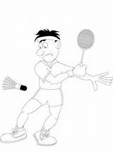 Badminton Coloring Playing Pages Printable Categories Online Color sketch template