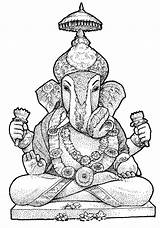 Ganesh Pages Colouring Ji Coloring sketch template