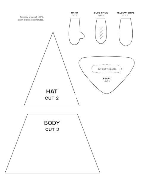 printable gnome hat pattern printable word searches