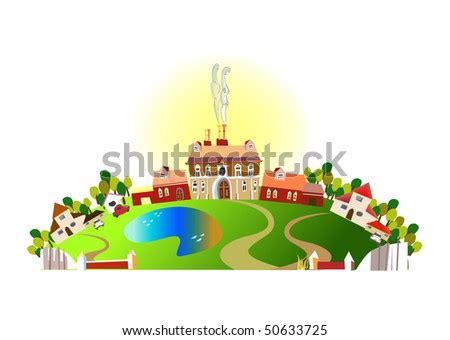 happy country side illustration  shutterstock