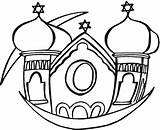 Synagogue Coloring Clipart Cliparts Pages Library sketch template
