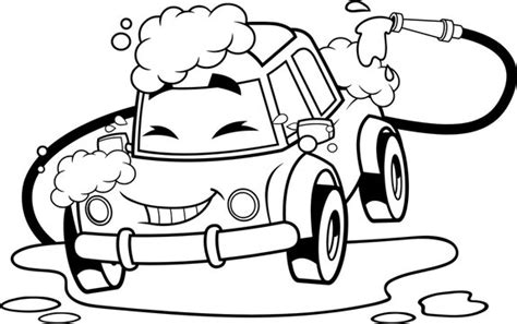 car wash coloring pages sketch coloring page