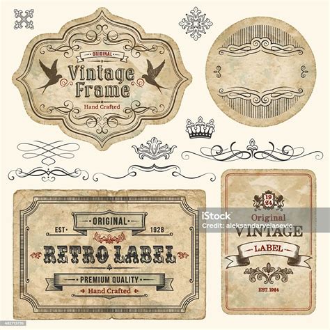 vintage labels stock vector art  istock