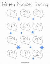 Number Coloring Tracing Mitten Built California Usa sketch template