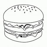 Hamburguesa Hamburgers Burgers Comida Fries Dessiner Imprimer Hamburguesas Fensterbilder Bestcoloringpagesforkids Trinken Depuis sketch template