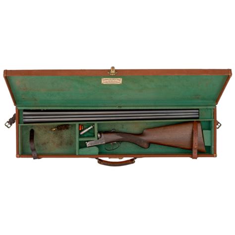 webley scott cased side  side double barrel ejector shotgun auctions price archive