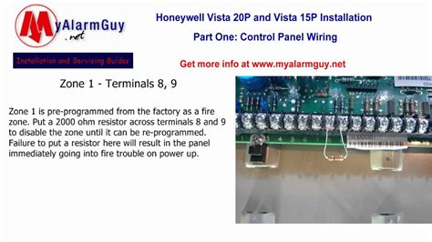 wire  honeywell security system vista p  vista p youtube