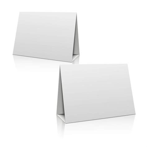 blank white paper stand table holder card  vector design