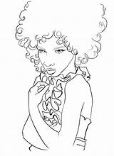 Coloring Pages Women Famous Hair Popular sketch template