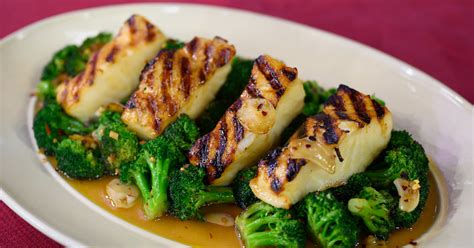 Miso Roasted Sea Bass With Ginger Garlic Broccoli Recipe
