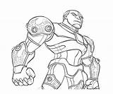 Cyborg Armor Gods Injustice Among Coloring Pages sketch template