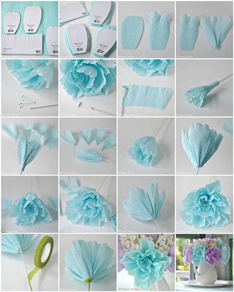 diy fleur en papier tutoriels en   idees de decoration magnifiques giantpaperflowers