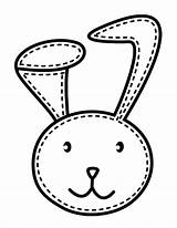 Face Bunny Coloring Easter Pages Popular Library Clipart sketch template