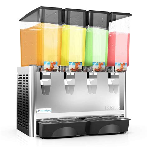 nurxiovo commercial juice dispenser  tanks  gallon juice ice beverage dispenser equipped