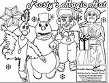 Puppets Coloring Sheets Puppet Bag Paper Christmas sketch template