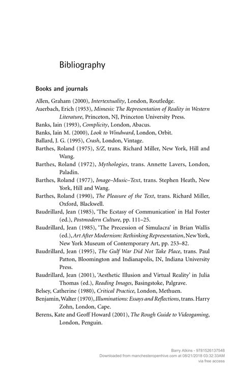 bibliography  literature