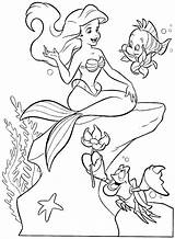 Flounder Ariel Getcolorings sketch template
