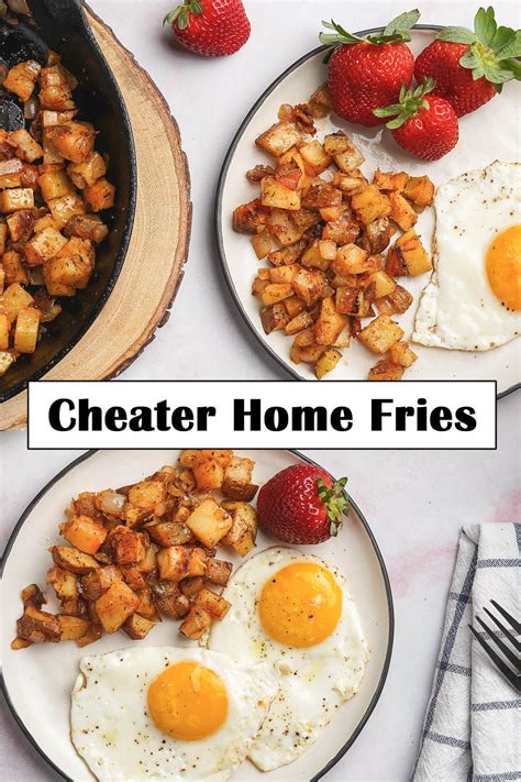 cheater home fries nibble  dine ready    minutes