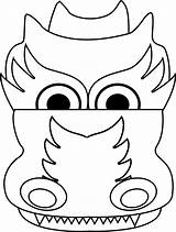 Dragon Chinese Template Year Head Face Coloring Kids Drawing Dragons Children Simple Lion Craft Crafts Clipart Print Pages Cliparts Paper sketch template