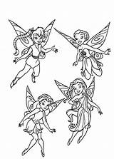 Fairies Coloring Pixie Disney Drawing Drawings Print Netart Getdrawings Color Designlooter sketch template