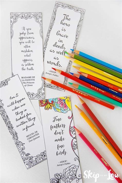make these coloring bookmarks with inspirational quotes to