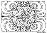 Coloring Patterns Pages Printable Quilt Getcolorings sketch template