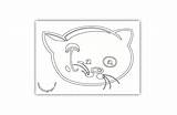 Coloring Kitten Smiling Cat Pages sketch template