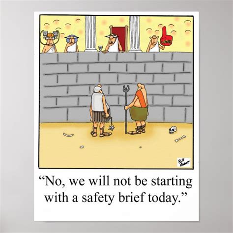 Funny Workplace Safety Brief Poster