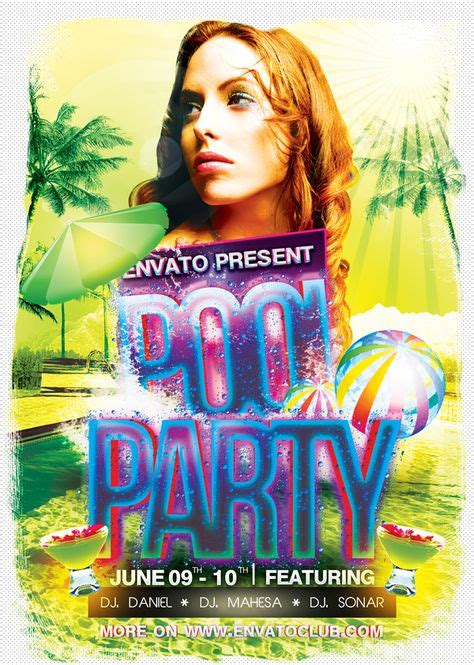 pool party flyer  samuel lamaz  behance pool parties flyer party flyer pool party themes
