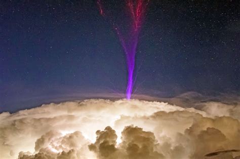 this rare purple lightning strike looks like thor is in the mood for