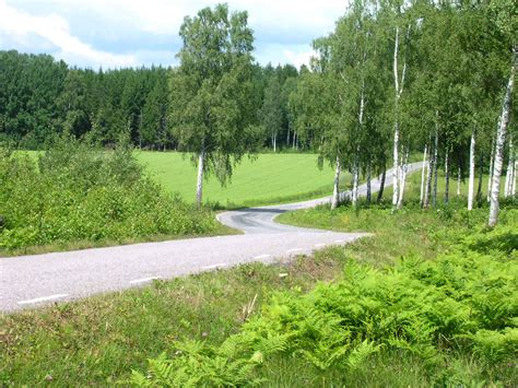 landscape summer road in sweden halla a photo on