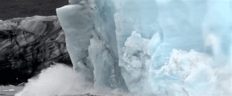 glacier breaking gif find share  giphy