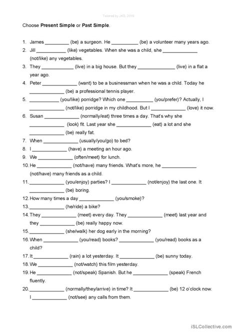 present simple   simple gener english esl worksheets