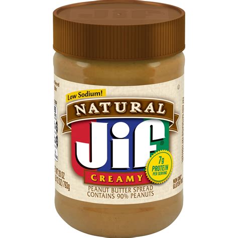 jif natural creamy peanut butter spread  ounce jar walmartcom