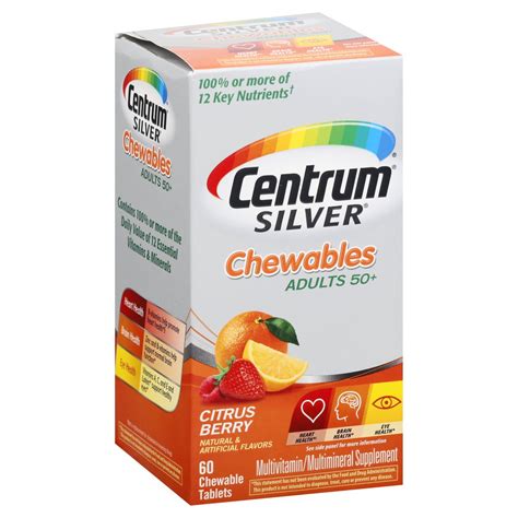 silver adult  multivitamin chewables citrus berry flavor centrum  ct delivery cornershop