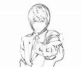 Note Death Light Yagami Coloring Pages Face Another sketch template