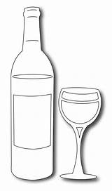 Wine Bottle Glass Template Drawing Glasses Templates Frantic Dies Stamper Printable Set Precision Bottles Printables Patterns Cricut Coloring Large Franticstamper sketch template