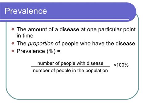 incidence  prevalence