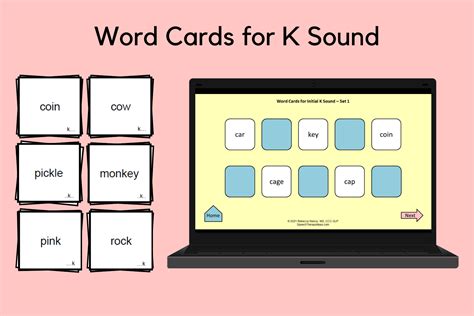 word cards   sound speech therapy ideas