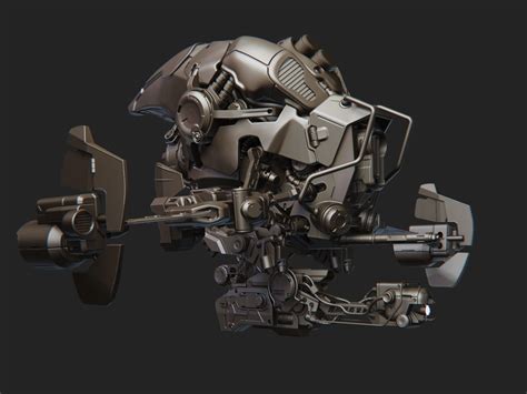 sci fi drone concept cgtrader