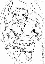 Minotaur Coloring Pages sketch template