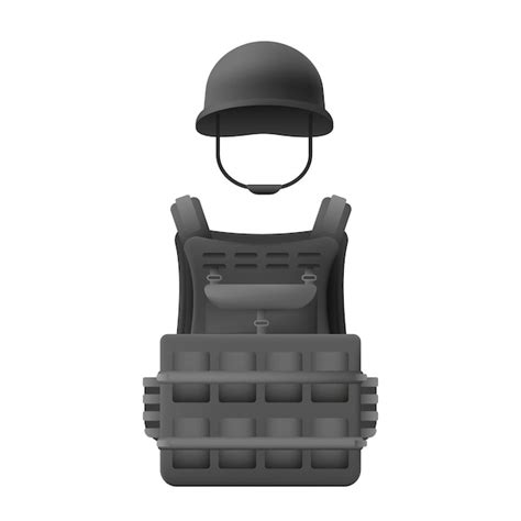 premium vector body armor  protective helmet template