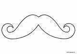Mustache Printable sketch template
