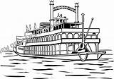 Boat Orleans Steam Clip Vector Steamboat River Mississippi Lang sketch template