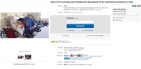 husband takes revenge on his cheating ex wife and puts all her possessions on ebay daily
