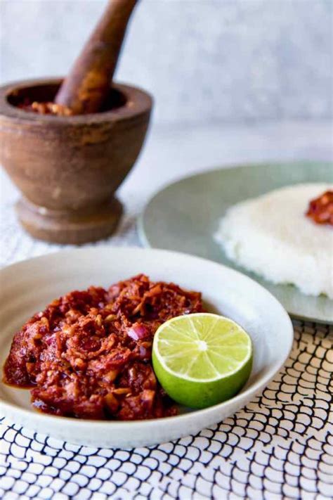 lunu miris traditional sri lankan recipe  flavors