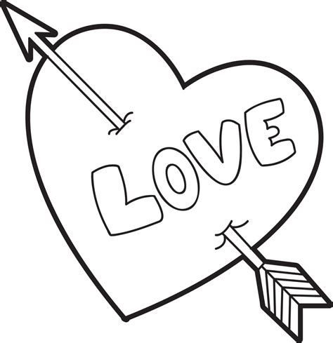printable valentine heart coloring page  kids supplyme