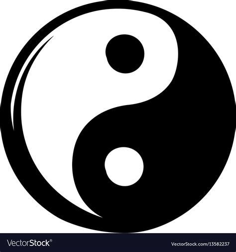 yin  icon cartoon royalty  vector image